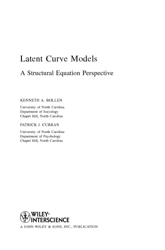 Latent curve models: a structural equation perspective