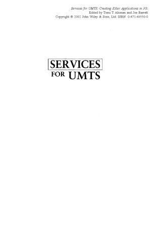 Services for UMTS: Creating Killer Applications in 3G