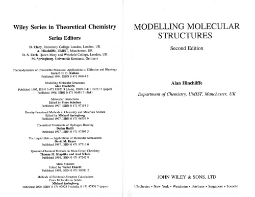 Modelling Molecular Structures