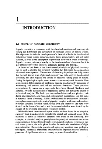 Aquatic Chemistry