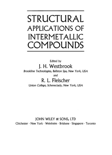 Intermetallic Compounds, Vol. 3 Structural Applications Of