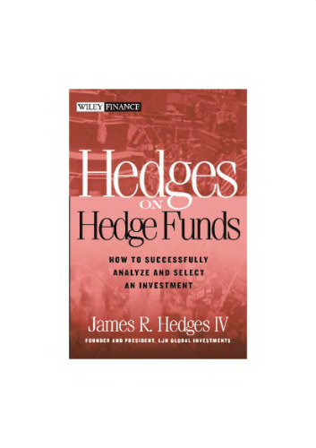 Hedges On Hedge Funds How To Successfully Analyze
