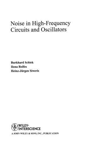 Noise in high-frequency circuits and oscillators