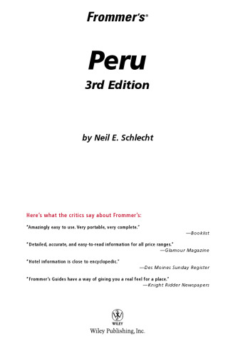 Frommer's Peru (2006) (Frommer's Complete)