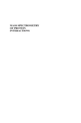 Mass Spectrometry of Protein Interactions
