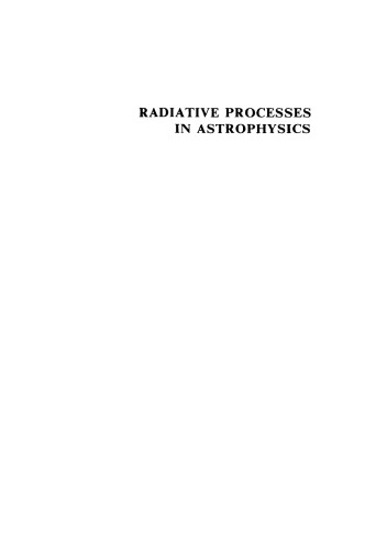 Radiative Processes in Astrophysics