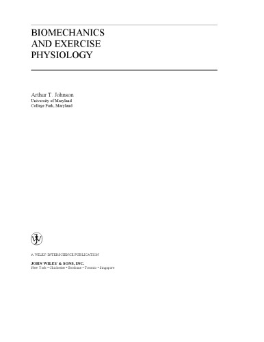 Biomechanics and exercise physiology, with errata