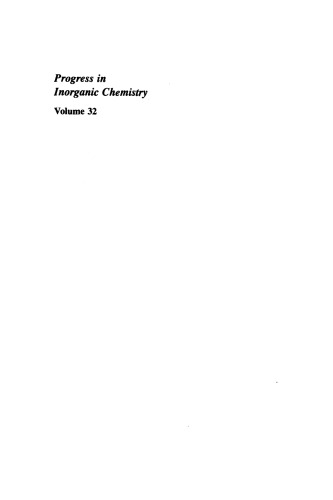 Progress in Inorganic Chemistry, Volume 32