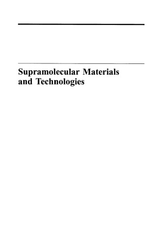 Perspectives in Supramolecular Chemistry: Supramolecular Materials and Technologies, Volume 4
