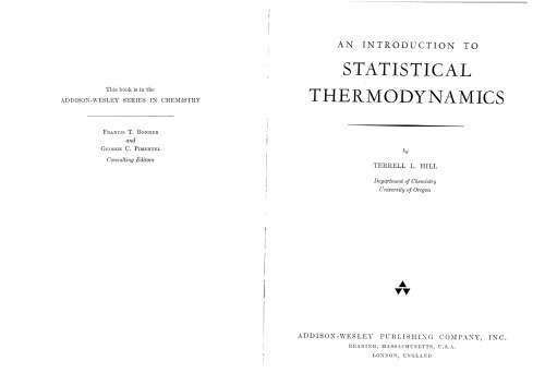 An Introduction to Statistical Thermodynamics
