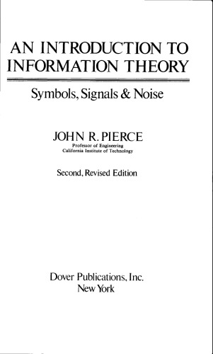 An Introduction to Information Theory