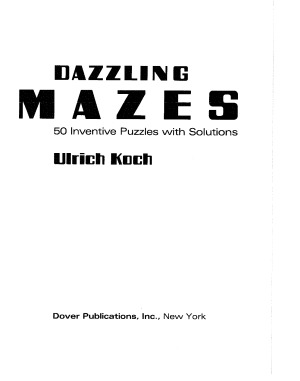 Dazzling Mazes 50 Inventive Puzzles with Solutions ( books & popular recreations)