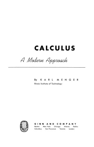Calculus: A modern approach