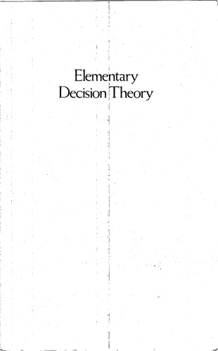 Elementary Decision Theory
