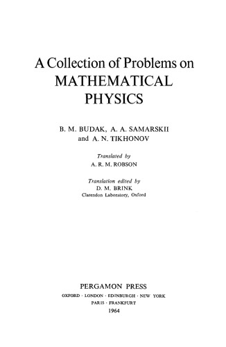 A Collection of Problems on Mathematical Physics