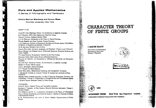 Character theory of finite groups