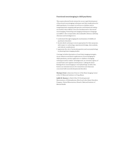 Functional Neuroimaging in Child Psychiatry