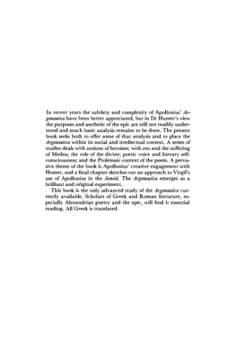 The Argonautica of Apollonius