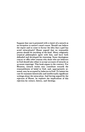 Reported Miracles: A Critique of Hume