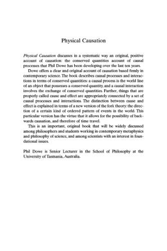 Physical Causation