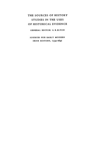 Sources for Modern Irish History 1534-1641