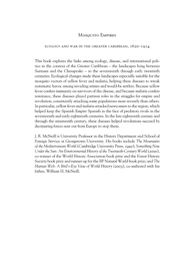 Mosquito empires: ecology and war in the Greater Caribbean, 1620-1914