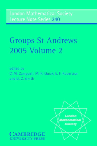 Groups St Andrews 2005, Volume 2