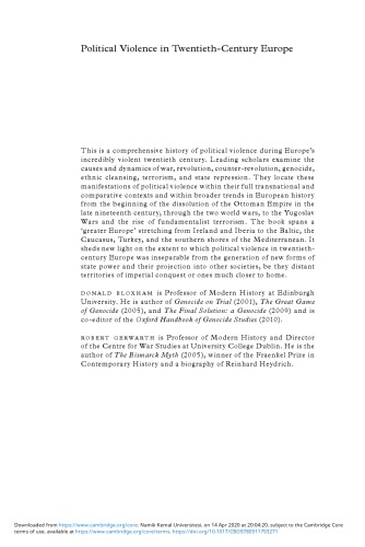 Political Violence in Twentieth-Century Europe