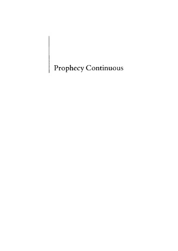 Prophecy continuous : aspects of Ahmadi religious thought and its medieval background