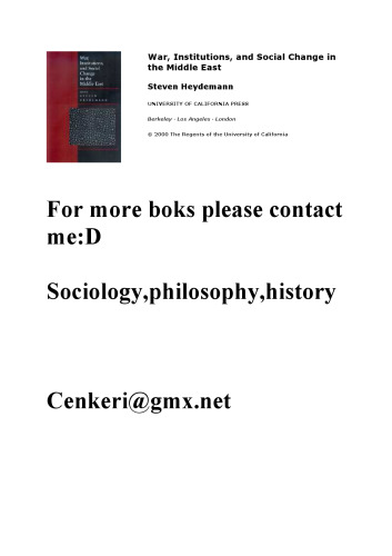 War, Institutions, and Social Change in the Middle East