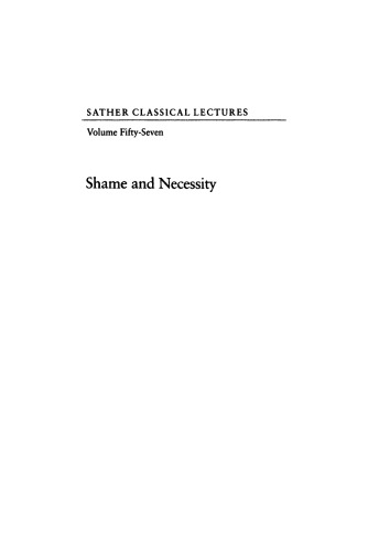 Shame and Necessity