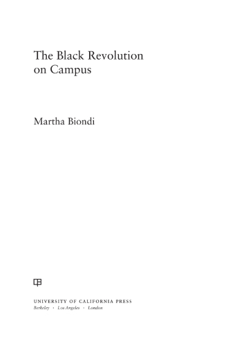The black revolution on campus