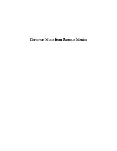 Christmas Music from Baroque Mexico