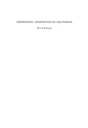 Terrestrial Vegetation of California, 3rd Edition
