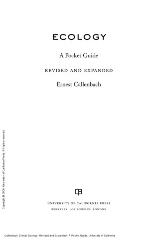 Ecology, Revised and Expanded : A Pocket Guide