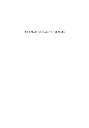 2000 Years of Mayan Literature