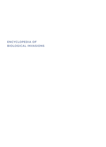 Encyclopedia of Biological Invasions