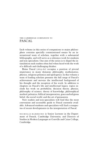 The Cambridge Companion to Pascal
