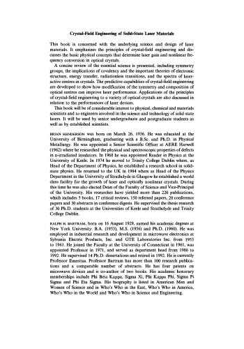 Crystal field engineering of solid state laser materials