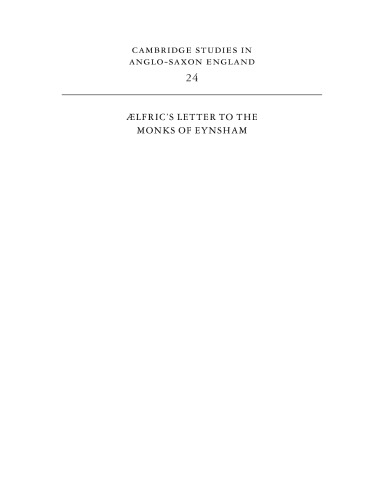 Ælfric's letter to the monks of Eynsham
