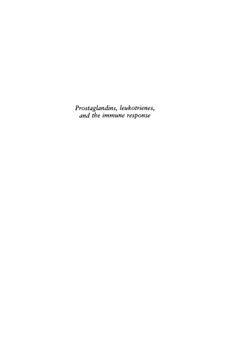 Prostaglandins, Leukotrienes, and the Immune Response