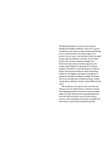 Introduction to the Blood-Brain Barrier: Methodology, Biology and Pathology