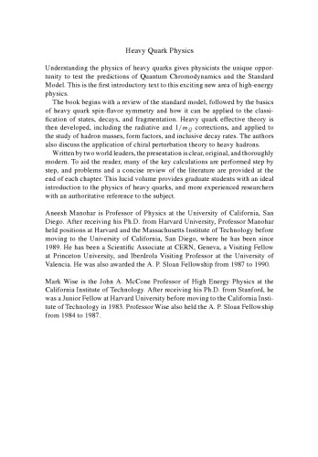 Heavy quark physics