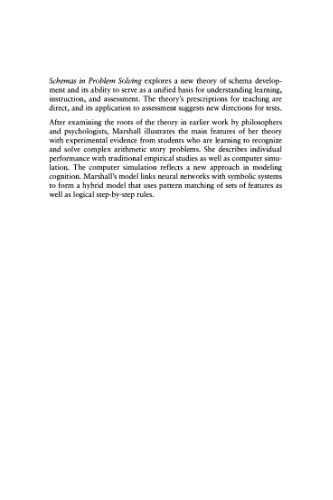 Schemas in Problem Solving