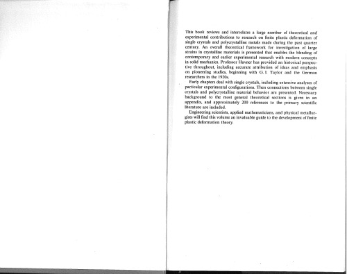 Finite Plastic Deformation of Crystalline Solids
