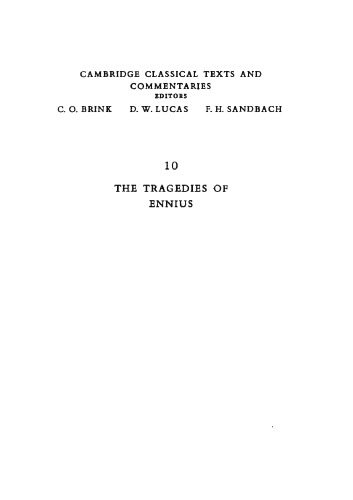 The Tragedies of Ennius