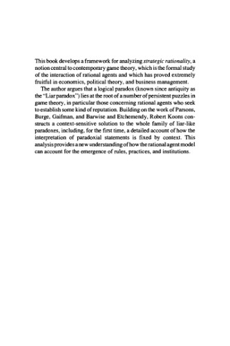 Paradoxes of Belief and Strategic Rationality