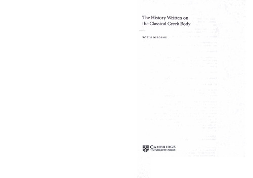 The History Written on the Classical Greek Body