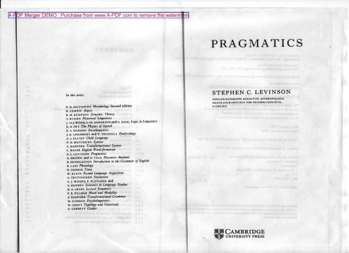Pragmatics