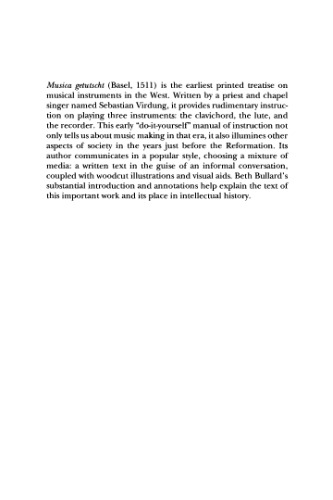 Musica Getutscht: A Treatise on Musical Instruments (1511)